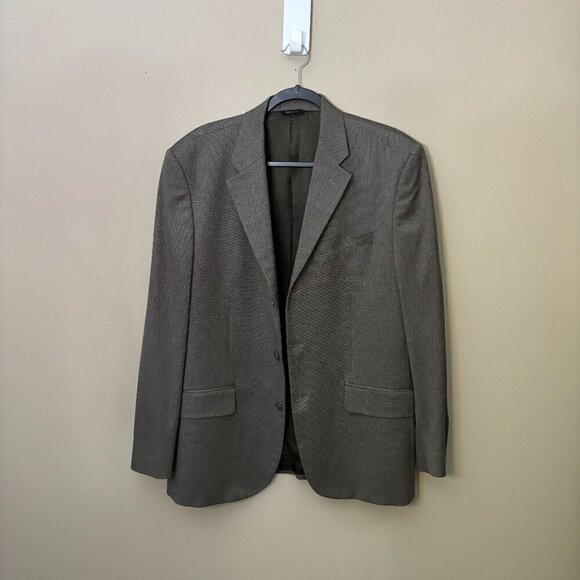 Banana Republic Poly Viscose Dark Tan Blazer Sport Coat 3 Button Men's Size 42R - Picture 8 of 12